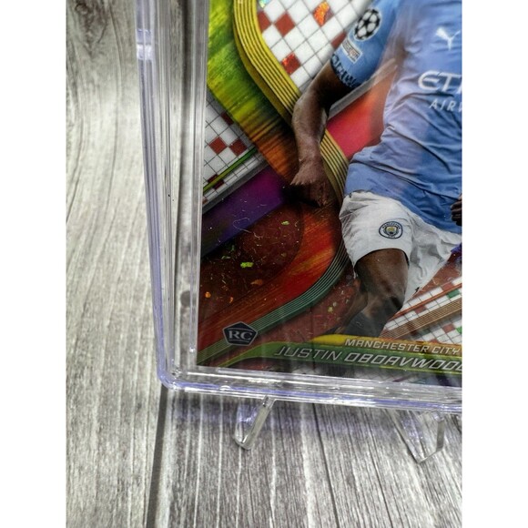 2024-25 Topps Finest Uefa CC Justin Oboavwoduo #112 Rose Gold Mini Diamond /50 - Picture 8 of 10